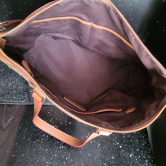 COACH Signature Pleat Tote - Light Gold - Khaki - Picture 3 of 5